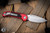 Microtech LUDT Gen III Automatic Folding Knife Red Aluminum/Grip Inlay 3.4" M390 Drop Point Stonewash 1135-10RD