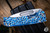 Medford Slim Midi Folding Knife Blue/Silver Peaks & Valleys Sculpted Titanium 3.25" Tanto Satin