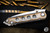 Sergey Rogovets Custom Tanto #2 Titanium Flamed Front Flipper 3.5" S45VN Tanto