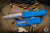 Microtech Cypher II OTF Automatic Knife Blue Aluminum 3.5" Dagger Satin 1242-4BL