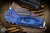 Medford Praetorian Ti Folding Knife Blue/Violet Cobblestone Sculpted Titanium 3.75" Vulcan Drop Point