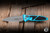 Microtech Socom Elite Automatic Folding Knife Turquoise/Grip Inlay 4" M390 Apocalyptic 160A-10APTQ