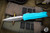 Microtech Cypher II OTF Automatic Knife Turquoise Aluminum 3.5" Dagger Stonewash Serrated 1242-12TQ