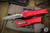  Microtech Combat Troodon Gen III OTF Automatic Knife Red 4" Dagger Apocalyptic Stonewash Serrated 1142-11APRD