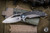 PREOWNED-Microtech Matrix Manual Folding Knife Carbon Fiber Blue Accents 3.7" Hand Rubbed 165C-4CFTI