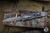 Hawk Knives Deadlock Model C Titanium/Blue Carbon Fiber Inlay 3.5" Blasted MagnaCut Dagger