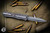 Hawk Knives Deadlock Model C Dark Stonewash Titanium Gold Carbon Fiber Inlay 3.5" M390 Stonewash Dagger