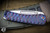 Medford Marauder-H Folding Knife Blasted Blue Flamed "DiamondHead" Sculpted Titanium 3.75" Tanto  MK045
