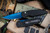  ProTech TR-3 X1 Automatic Folding Knife Black Fish Scale Aluminum 3.5" 154CM Clip Point Sapphire Blue