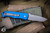 Preowned-ProTech Emerson CQC7 Automatic Folding Knife Blue 3.25" Chisel Tanto Blasted  E7T01-BLUE