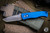 Preowned-ProTech Emerson CQC7 Automatic Folding Knife Blue 3.25" Chisel Tanto Blasted  E7T01-BLUE