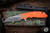 Rick Hinderer Knives XM-24 Skinny 4.0" Wharncliffe Knife Orange G10, Stonewash Blue