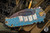 Medford Praetorian Genesis T Folding Knife Aqua-Bronze DragonSkin Sculpted Titanium 3.3" Vulcan Drop Point