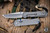 Left Hand-Chris Reeve Knives Large Sebenza 31 Folding Knife Glass Blasted Titanium, Blue Accents 3.6" MagnaCut Tanto L31-1688