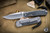 Chris Reeve Knives Large Sebenza 31 Folding Knife Glass Blasted Titanium, Black Canvas Micarta Inlay 3.6" MagnaCut Drop Point Stonewash L31-1652