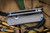 Left Hand-Chris Reeve Knives Small Sebenza 31 Folding Knife Glass Blasted Titanium, Blue Accents 3" MagnaCut Tanto S31-1688
