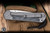 Chris Reeve Knives Large Sebenza 31 Folding Knife Glass Blasted Titanium, Black Canvas Micarta Inlay 3.6" MagnaCut Tanto L31-1232