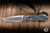 Chris Reeve Knives Large Sebenza 31 Folding Knife Glass Blasted Titanium, Black Canvas Micarta Inlay 3.6" MagnaCut Tanto L31-1232