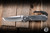Chris Reeve Knives Small Sebenza 31 Folding Knife Glass Blasted Titanium, Black Canvas Micarta Inlay 3" MagnaCut Tanto Stonewash S31-1232