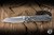 Chris Reeve Knives Small Sebenza 31 Folding Knife Glass Blasted Titanium, Black Canvas Micarta Inlay 3" MagnaCut Insingo Stonewash S31-1224