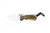 Chris Reeve Knives Small Sebenza 31 Folding Knife Polished Titanium Knife, Macassar Ebony Inlay 3" MagnaCut Drop Point S31-1636