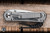 Chris Reeve Knives Small Inkosi Folding Knife Glass Blasted Titanium, Black Canvas Micarta Inlay 2.75" MagnaCut Drop Point Stonewash SIN-1116