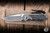 Chris Reeve Knives Small Inkosi Folding Knife Glass Blasted Titanium, Black Canvas Micarta Inlay 2.75" MagnaCut Drop Point Stonewash SIN-1116