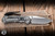 Chris Reeve Knives Small Inkosi Folding Knife Glass Blasted Titanium, Black Canvas Micarta Inlay 2.75" MagnaCut Drop Point Stonewash SIN-1116