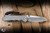 Left-Hand-Chris Reeve Knives Small Inkosi Folding Knife Glass Blasted Titanium, Blue Accents 2.75" MagnaCut Insingo SIN-1123