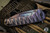 Medford Praetorian Slim Flipper Folding Knife Black w/ Bronze-Violet "Lightning" Sculpted Titanium 3.3" Vulcan Tanto