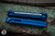 Pro-Tech Malibu Flipper Blue Aluminum 3.5" Magnacut Reverse Tanto Stonewash 5401-BLUE