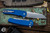 Pro-Tech Malibu Flipper Blue Aluminum 3.5" Magnacut Reverse Tanto Stonewash 5401-BLUE