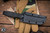 Blackside Customs Kimura Fixed Blade Knife Triple Black G10 4" MagnaCut Tanto Black