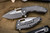 Heretic Knives Medusa Manual Titanium Folding Knife 3.25" Tanto Battleworn