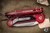 Microtech LUDT Gen III Automatic Folding Knife T/E Apocalyptic Full Serrate Red 3.5" Tanto Stonewash 1136-12APRD