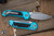 Microtech LUDT Gen III Automatic Folding Knife Turquoise 3.5" Drop Point Stonewash 1135-10TQ