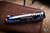 Medford Praetorian Ti Folding Knife Blue-Violet Fade Dragonscale Sculpted Titanium 3.75" Drop Point