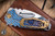 Medford Praetorian Ti Folding Knife Blue-Violet Fade Dragonscale Sculpted Titanium 3.75" Drop Point
