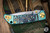 Spartan Blades Harsey Folder "Dragon" Custom Engraved Green and Gold Titanium 4" CPM MagnaCut