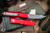 Microtech UTX-85 OTF Automatic Knife Red Aluminum 3" M390 Apocalyptic Stonewash 233-10APRD