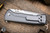 Preowned-Chaves Knives 229 Redencion Kickstop Flipper Knife Stonewash Titanium 3.6" Satin Drop Point