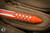 Nottingham Tactical Tibutton Pen Straight Flute Dots Orange/Silver Distressed Titanium 5.5" G2 Single Lock RHSL
