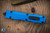 Preowned-Microtech Dirac OTF Automatic Knife Blue 3" Dagger Black Serrated  225-3BL