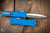Microtech Hera II Mini OTF Automatic Knife Blue Aluminum 3" M390 Dagger Stonewash 1702M-10BL