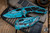 Heretic Knives Medusa Manual Folding Knife Cell-Shaded Turquoise 3" MagnaCut Tanto Turquoise H009-CS-TQ