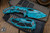Heretic Knives Medusa Manual Folding Knife Cell-Shaded Turquoise 3" MagnaCut Tanto Turquoise H009-CS-TQ