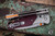 Benchmade Bugout AXIS Folding Knife Redstone Richlite/Gray Aluminum 3.2" S90V Drop Point Satin Stonewash 535-09