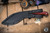 RMJ Tactical KUKRI Fixed Blade Knife Black Widow G10 10.5" 80CRV2 Graphite Black  