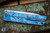 Medford Antik Front Flipper Folding Knife Blue Stained Glass Titanium 3.75" Drop Point Tumbled
