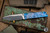 Medford Antik Front Flipper Folding Knife Blue Stained Glass Titanium 3.75" Drop Point Tumbled
